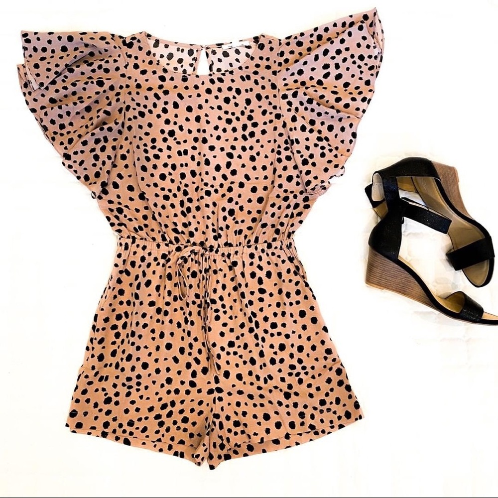 Leopard Print Romper Large